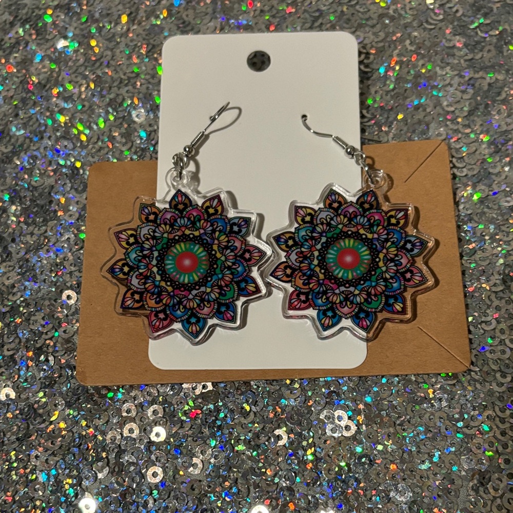 Colorful Mandala Earrings